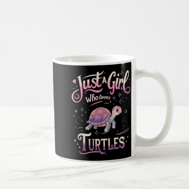 Turtle Cute Girl Men Women S  Coffee Mug (Right)