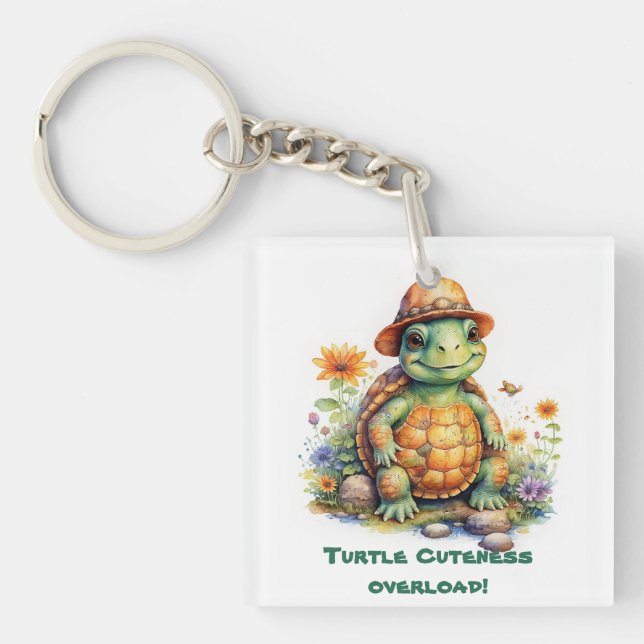 Turtle Cuteness Overload Key Ring (Front)