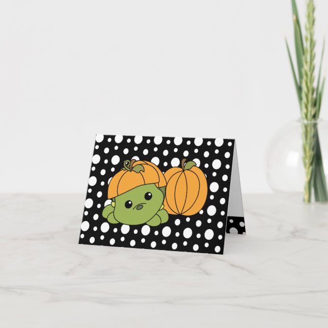 Turtle Cutie in a Pumpkin Suit! Card (Front)