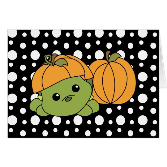 Turtle Cutie in a Pumpkin Suit! Card