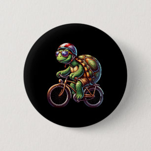 Turtle Cycling Lover Cycle For Cyclist Bike Tour B 6 Cm Round Badge