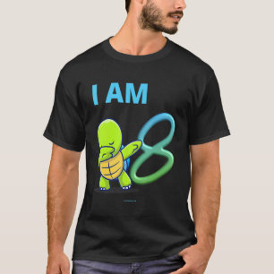 Turtle Dabbing Birthday 8 Years Old T-Shirt