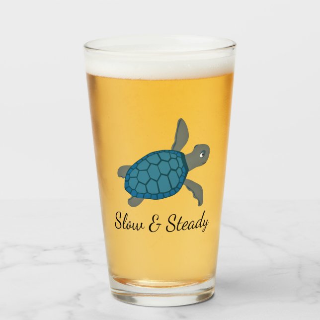 Turtle Design Glassware Glass (Front Filled)