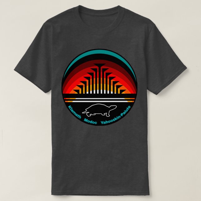 Turtle Design Klamath Tribes  (2)  T-Shirt (Design Front)