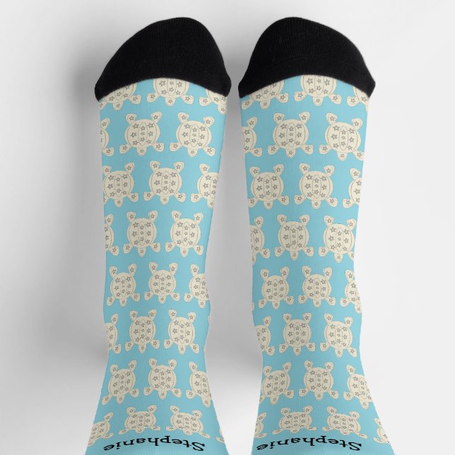 Turtle Design Personalised Socks (Top)