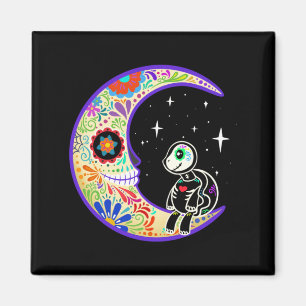 Turtle Dia De Los Muertos Skeleton Sugar Skull Magnet
