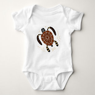 Turtle Dotted Design Baby Bodysuit