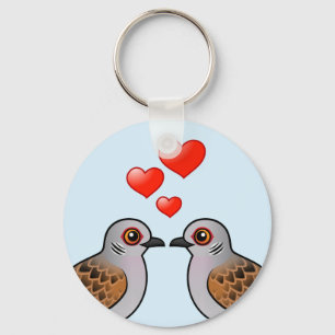 Turtle Doves in Love Key Ring