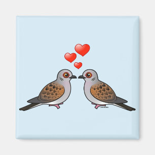 Turtle Doves in Love Magnet