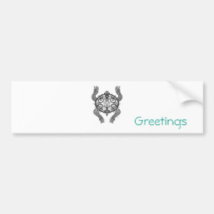 Turtle Drawing Bumper Sticker