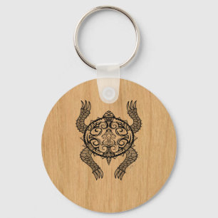 Turtle Drawing Key Ring