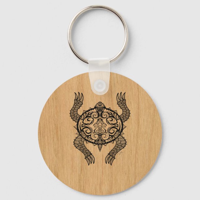 Turtle Drawing Key Ring (Front)
