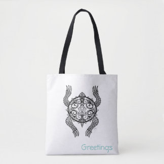 Turtle Drawing Tote Bag