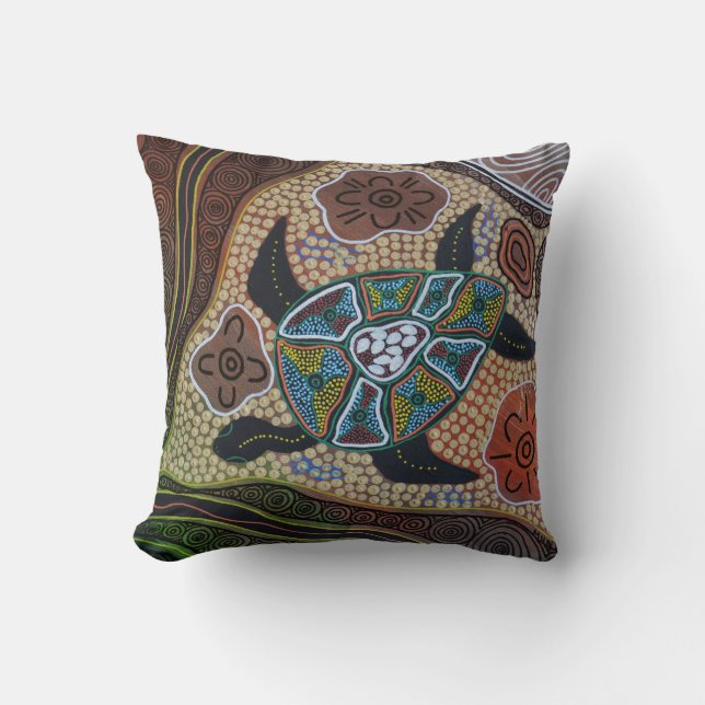 turtle Dreaming Pillow Cushion (Front)