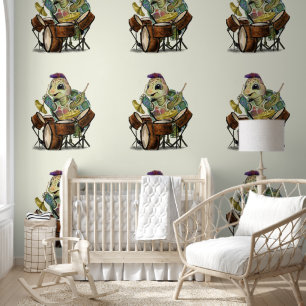 Turtle Drummer Funny Wallpaper