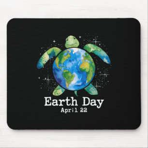 Turtle Earth Day Shirt For Women Kid Teacher Sea S Mouse Pad