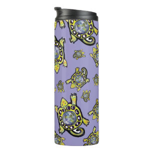 Turtle Earth Moon Maureen Girard Whimsical Thermal Tumbler