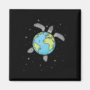Turtle Earth Sea Turtle Earth Day Turtle Planet Magnet