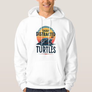 Turtle Easily Distracted By Turtles Sea Vintage Ki Hoodie