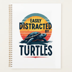 Turtle Easily Distracted By Turtles Sea Vintage Ki Planner