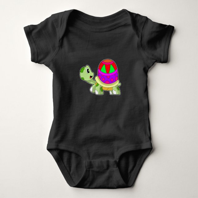 Turtle Easter egg Baby Bodysuit (Front)