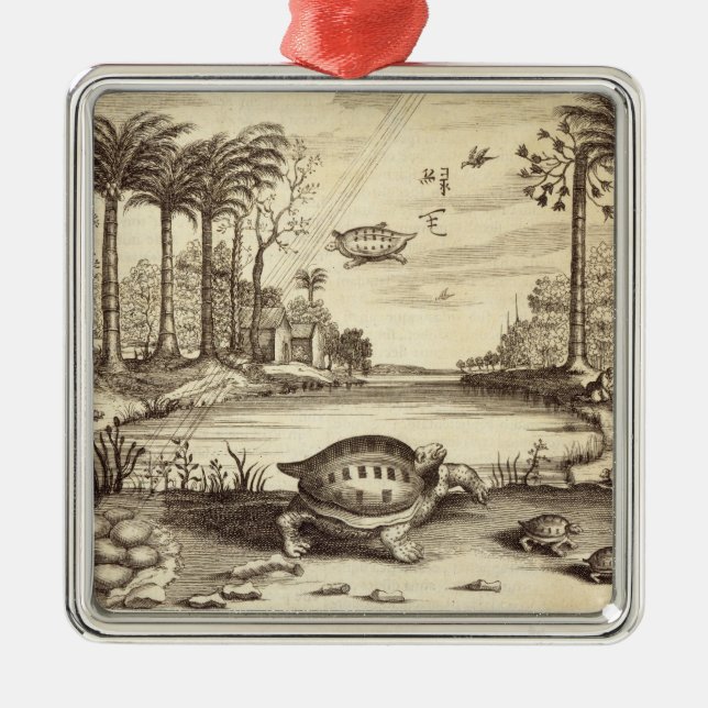 Turtle Eggs Hatching, from 'China Illustrated' by Metal Ornament (Front)