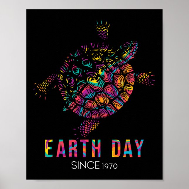 Turtle Environmental Protection Earth Day Since 19 Poster (Front)