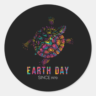 Turtle Environmental Protection Earth Day Since Classic Round Sticker