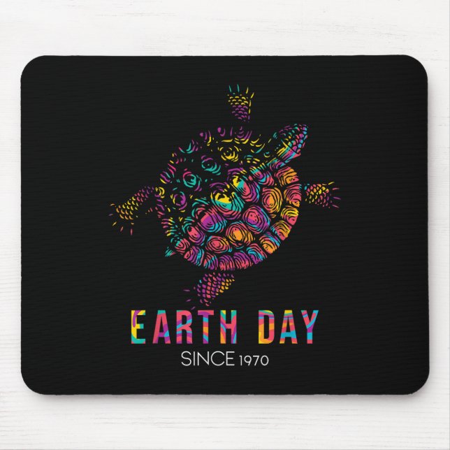 Turtle Environmental Protection Earth Day Since Mouse Pad (Front)