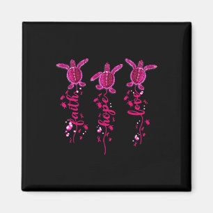 Turtle Faith Hope Love Pink Ribbon Breast Cancer A Magnet