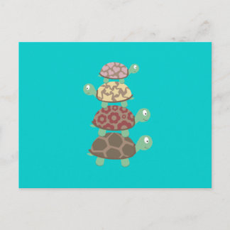 Turtle family postcard