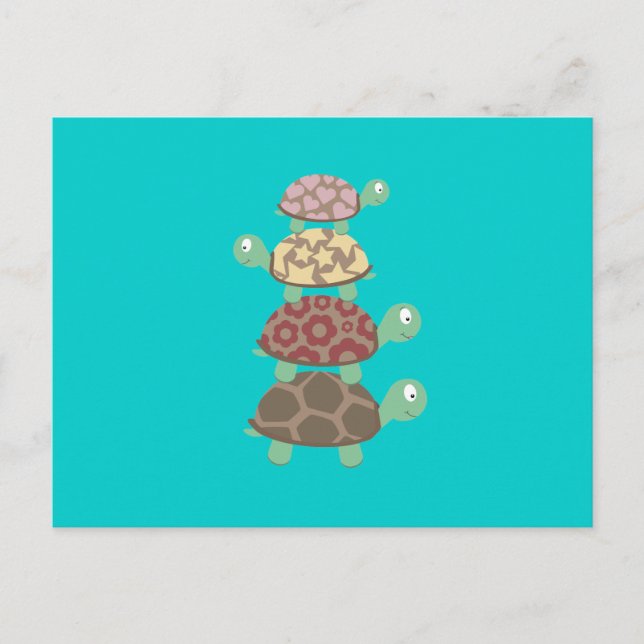 Turtle family postcard (Front)