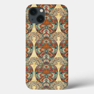 Turtle Floral Pattern iPhone 13 Case