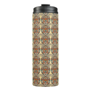 Turtle Floral Pattern Thermal Tumbler