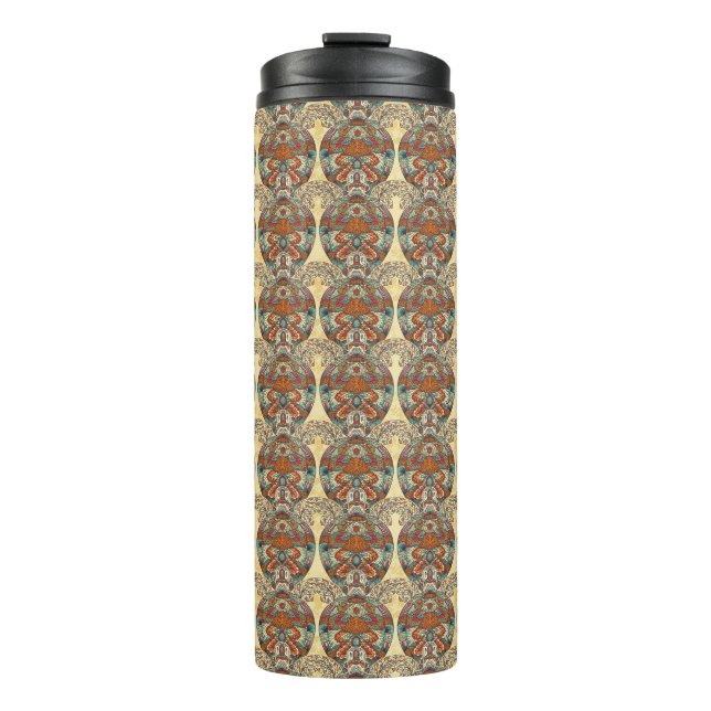 Turtle Floral Pattern Thermal Tumbler (Front)
