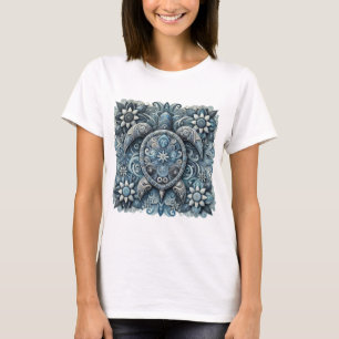 Turtle Flowers - white T-Shirt