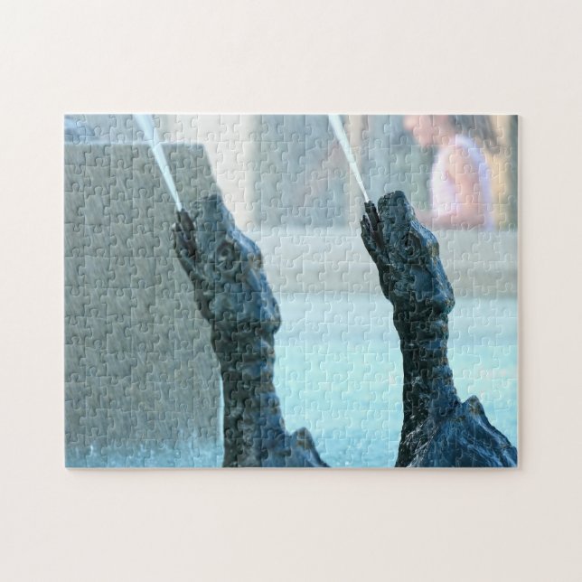 Turtle Fountain Montreal. Jigsaw Puzzle (Horizontal)