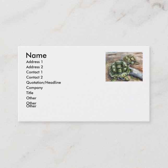 Turtle Friends Business Card (Front)