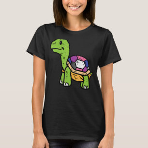 Turtle Genderfluid Colours Cute Pride Flag Lgbtq M T-Shirt