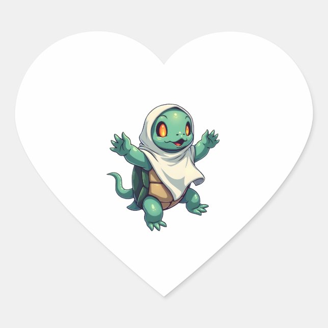 Turtle Ghoul Heart Sticker (Front)