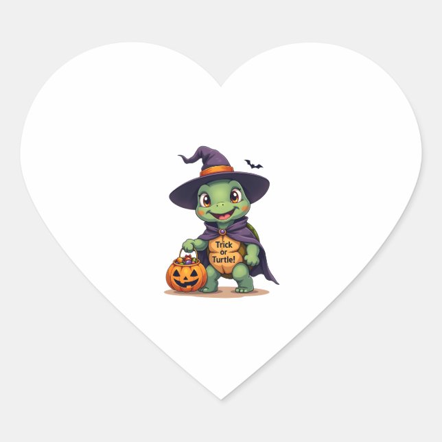 Turtle Ghoul Heart Sticker (Front)