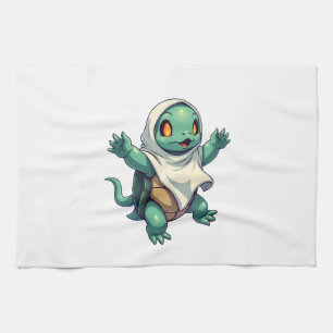Turtle Ghoul Tea Towel