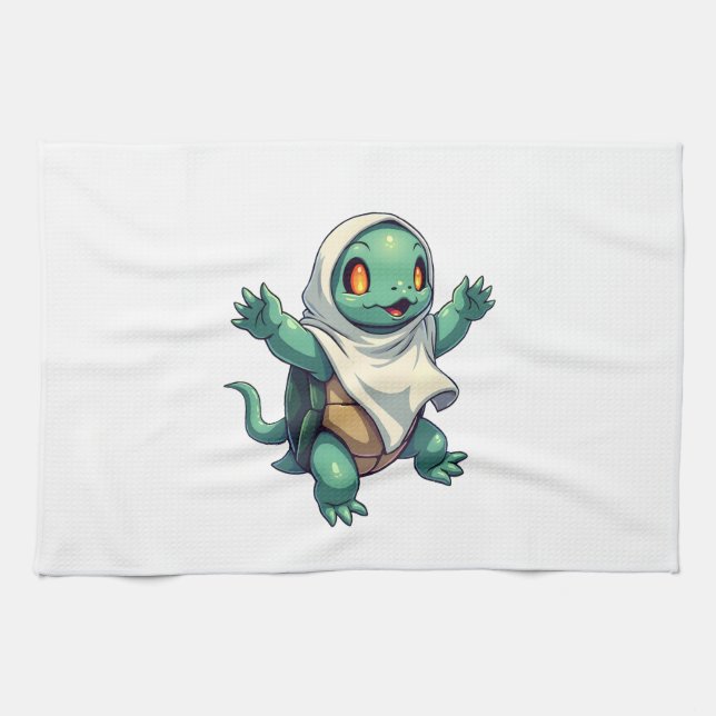 Turtle Ghoul Tea Towel (Horizontal)
