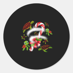 Turtle Gift Turtle Candy Sweet Christmas Classic Round Sticker