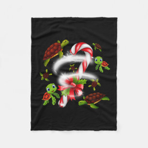 Turtle Gift Turtle Candy Sweet Christmas Fleece Blanket