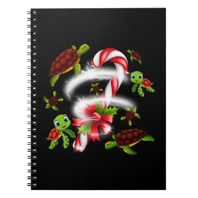 Turtle  Gift | Turtle Candy Sweet Christmas Notebook (Front)