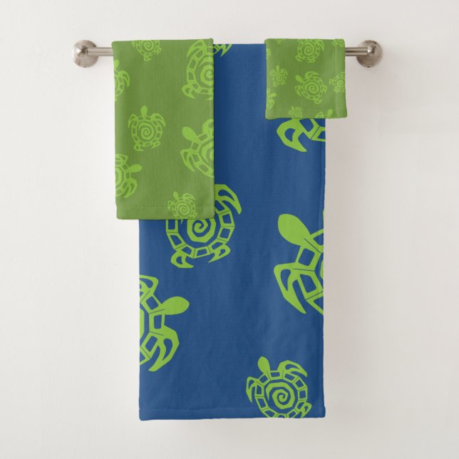 Turtle Green and Blue Pattern Set (Insitu)