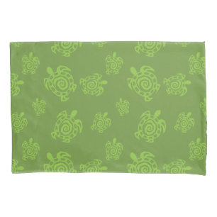 Turtle Green Print Pillowcase