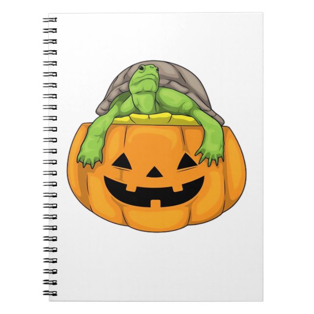 Turtle Halloween Pumpkin Classic T-Shirt_1 Notebook (Front)