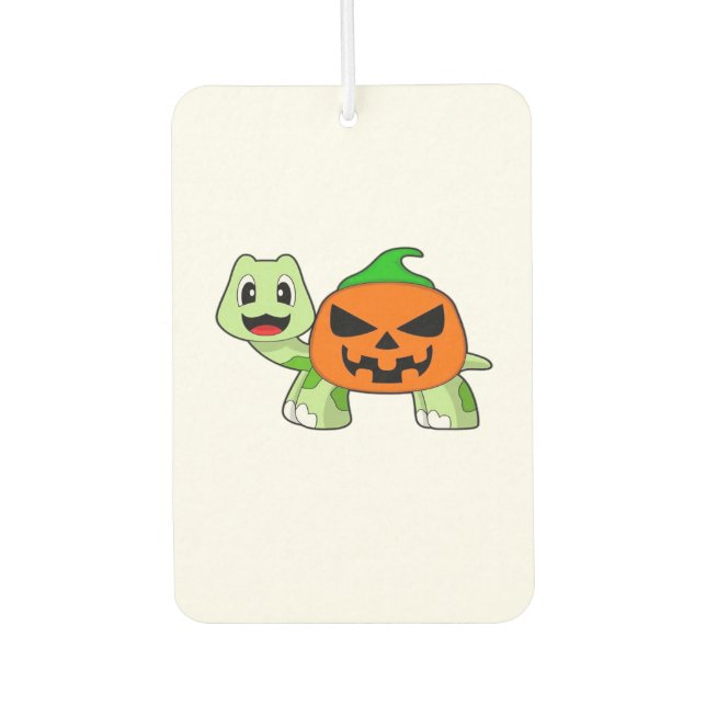 Turtle Halloween Pumpkin Classic T-Shirt Car Air Freshener (Front)